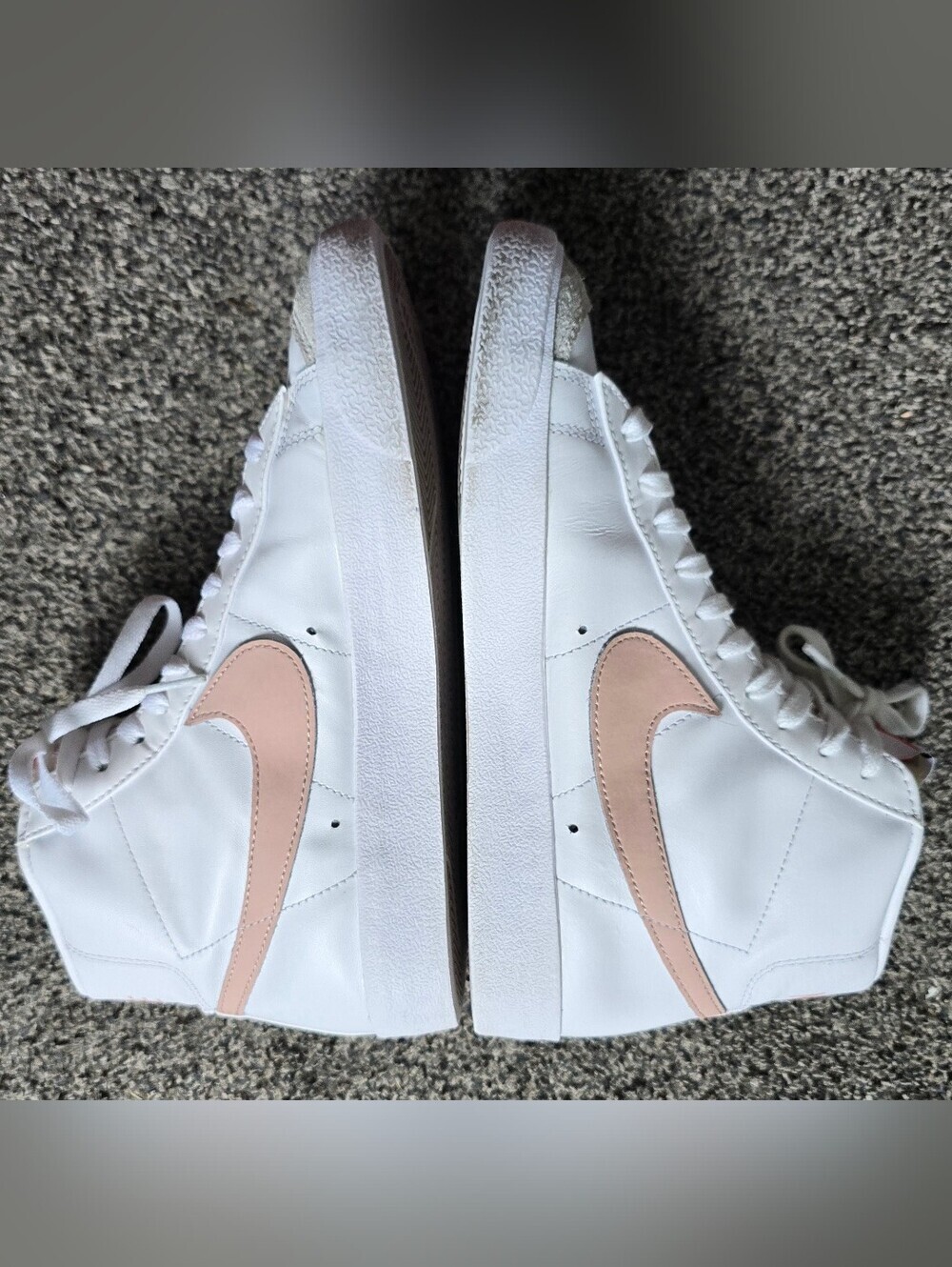 Nike Blazer Mid '77 Vintage White Pink Oxford Sneakers Size 9.5 - Picture 5 of 12
